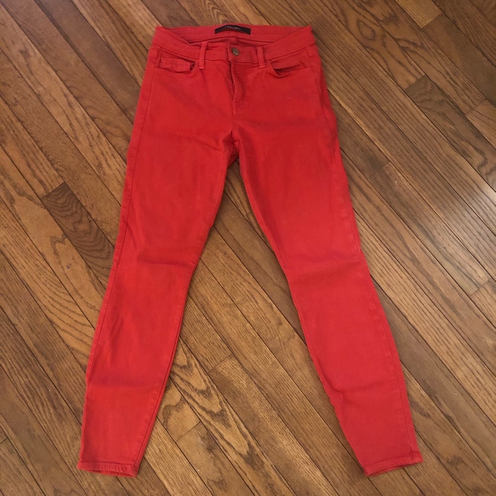 Red J brand skinny ankle jean